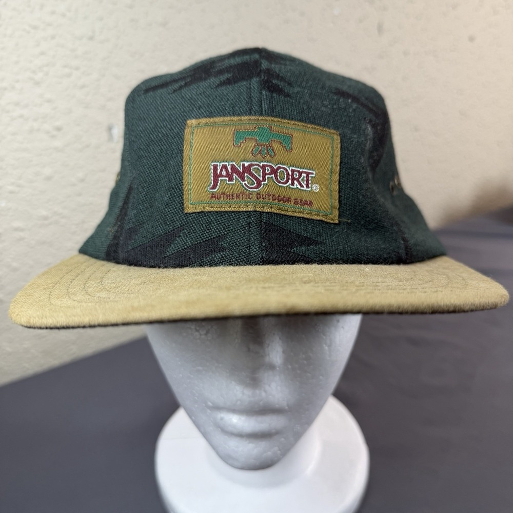 Vintage JanSport Hat Aztec Authentic Outdoor Gear Strapback Made‎ In China Rare
